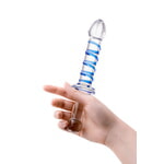 Двусторонний фаллоимитатор Sexus Glass, стекло, прозрачный, 22,5 см