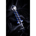 Двусторонний фаллоимитатор Sexus Glass, стекло, прозрачный, 22,5 см
